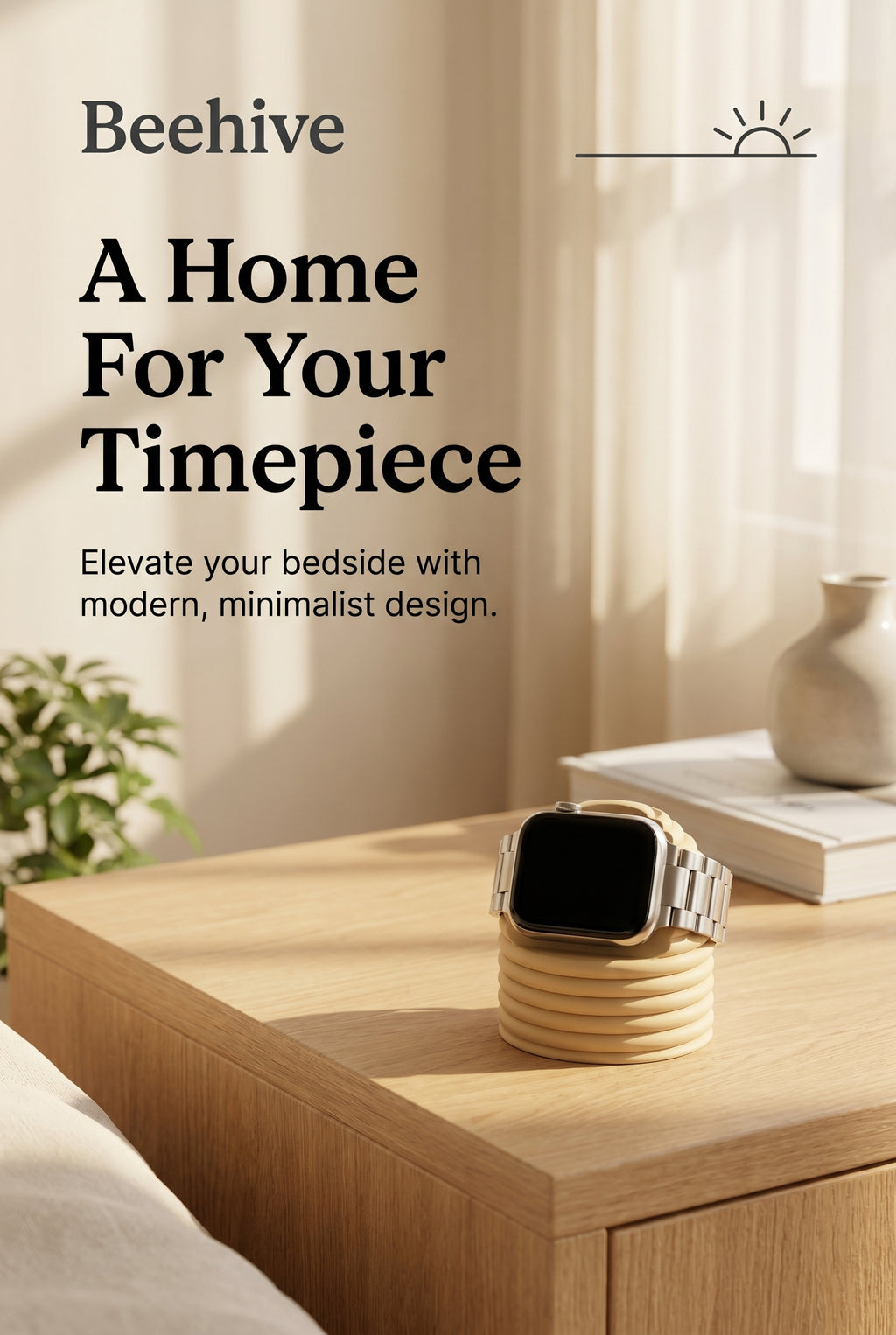 Layered Apple Watch Charging Stand — Beehive Edition
