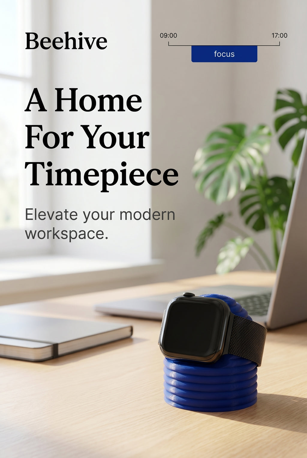 Layered Apple Watch Charging Stand — Beehive Edition