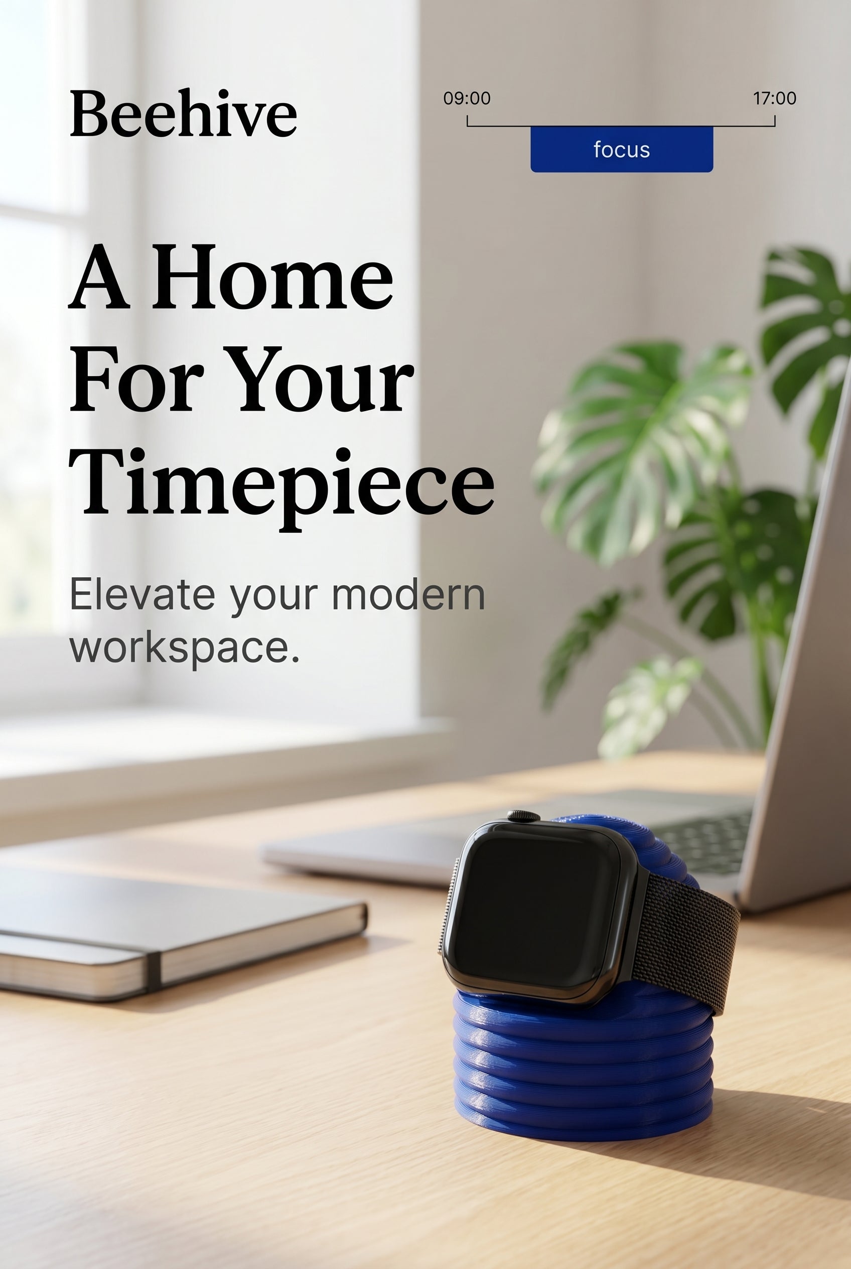 Layered Apple Watch Charging Stand — Beehive Edition