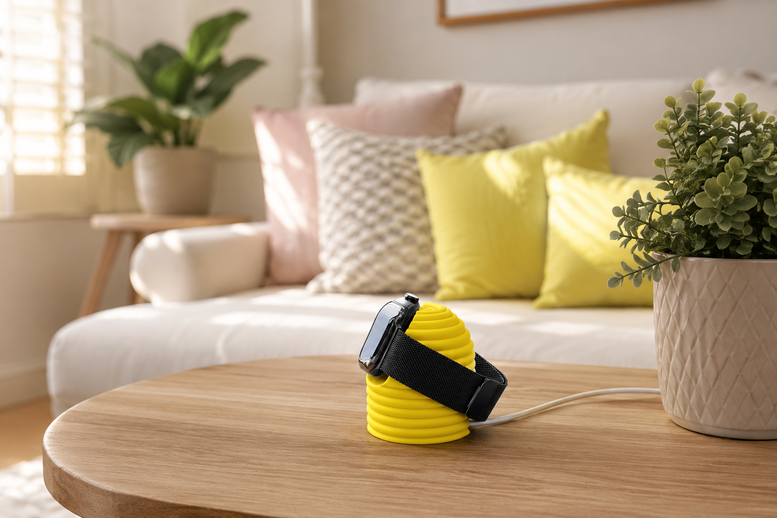 Layered Apple Watch Charging Stand — Beehive Edition