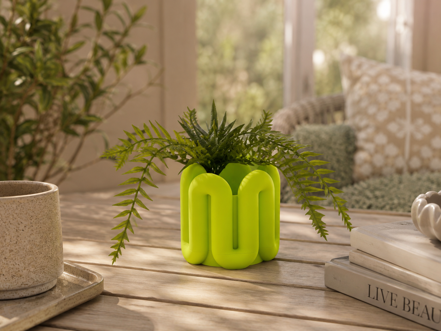 Wibble Aesthetic Planter with Drip Tray