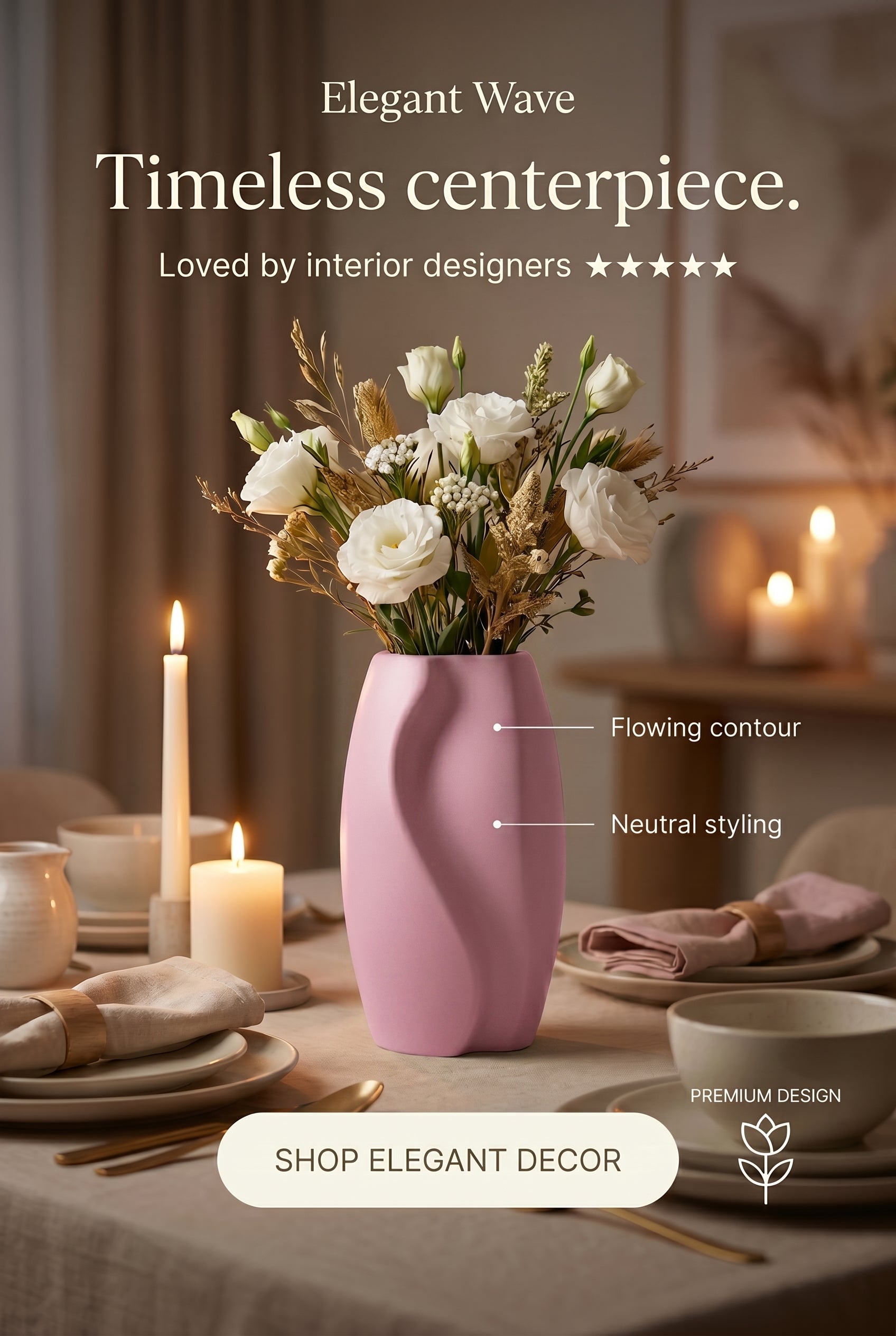 Elegant Wave Vase
