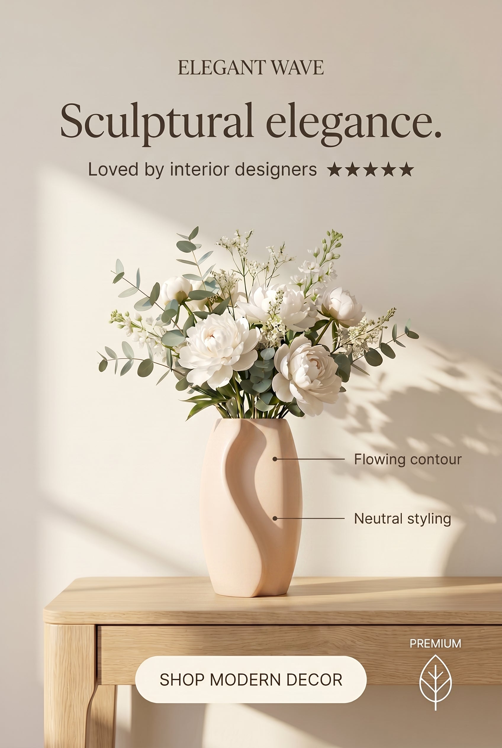 Elegant Wave Vase