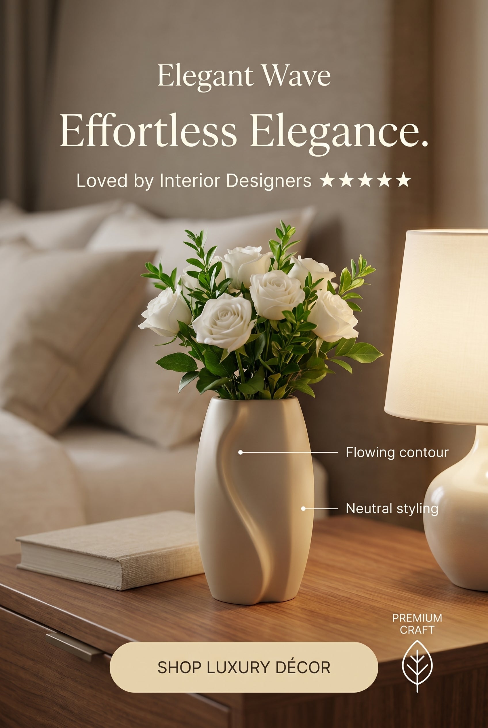 Elegant Wave Vase