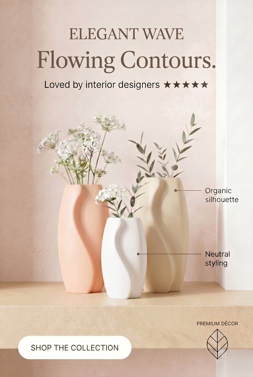 Elegant Wave Vase