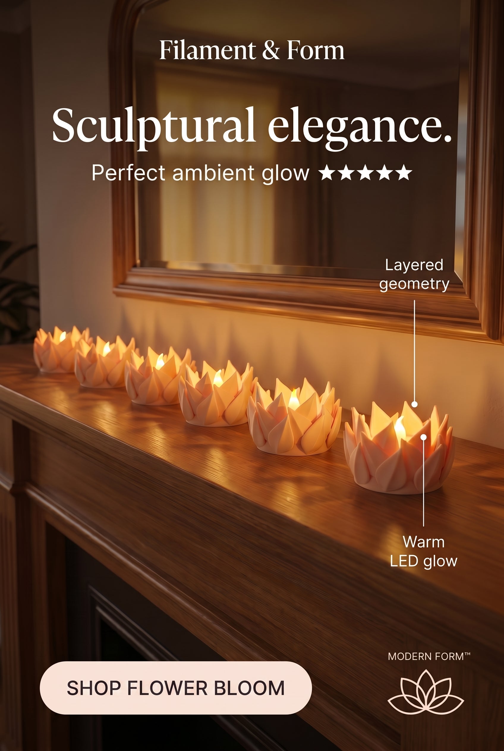 Flower Bloom Tea light Holder