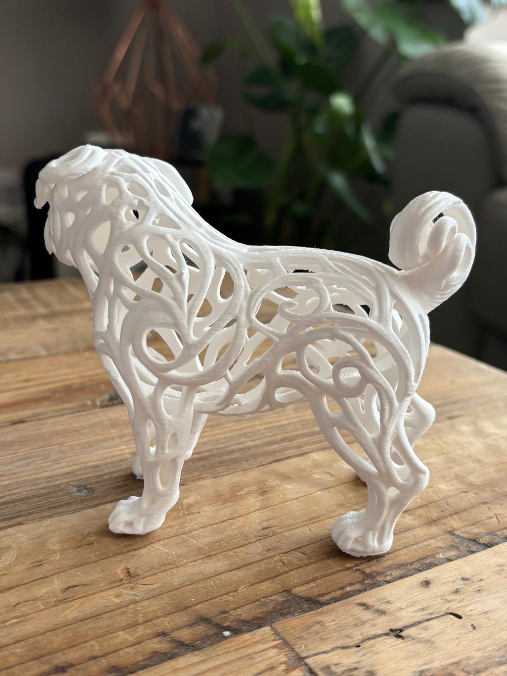 Pug – Voronoi Animal Sculpture