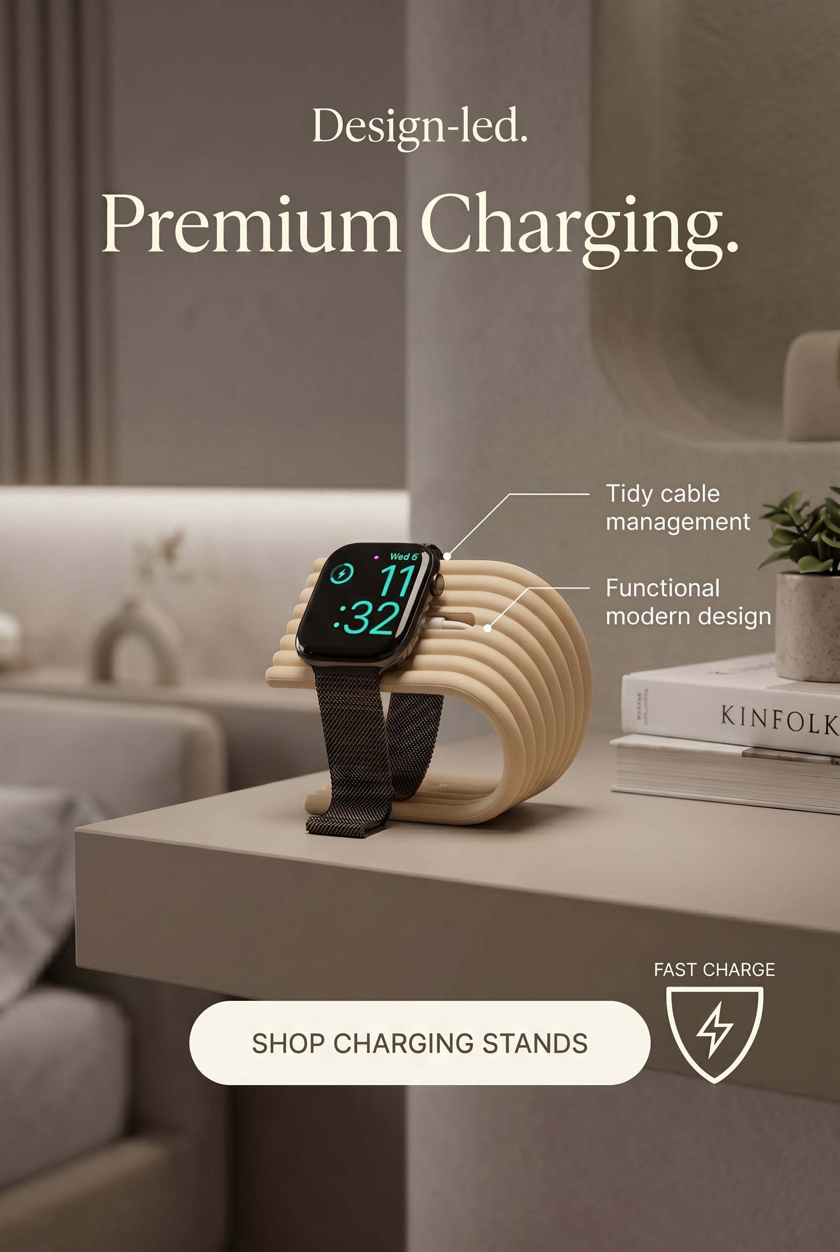 Simple Minimalist Apple Watch Charger