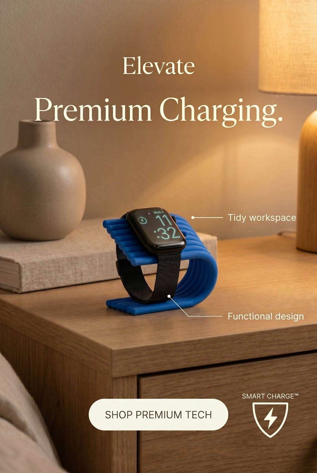 Simple Minimalist Apple Watch Charger