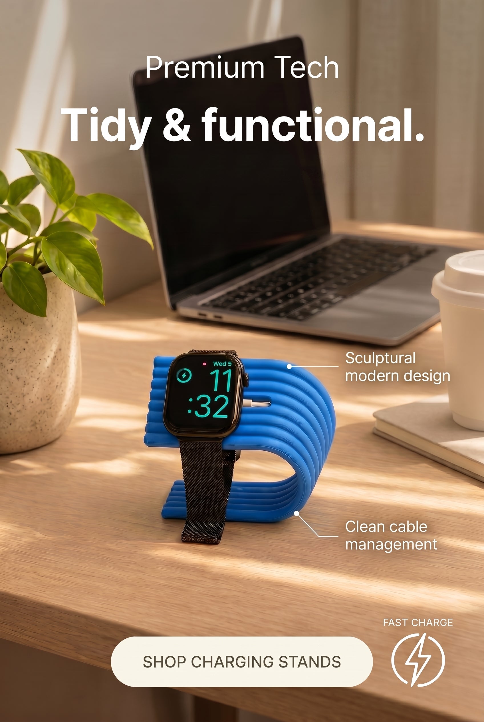 Simple Minimalist Apple Watch Charger