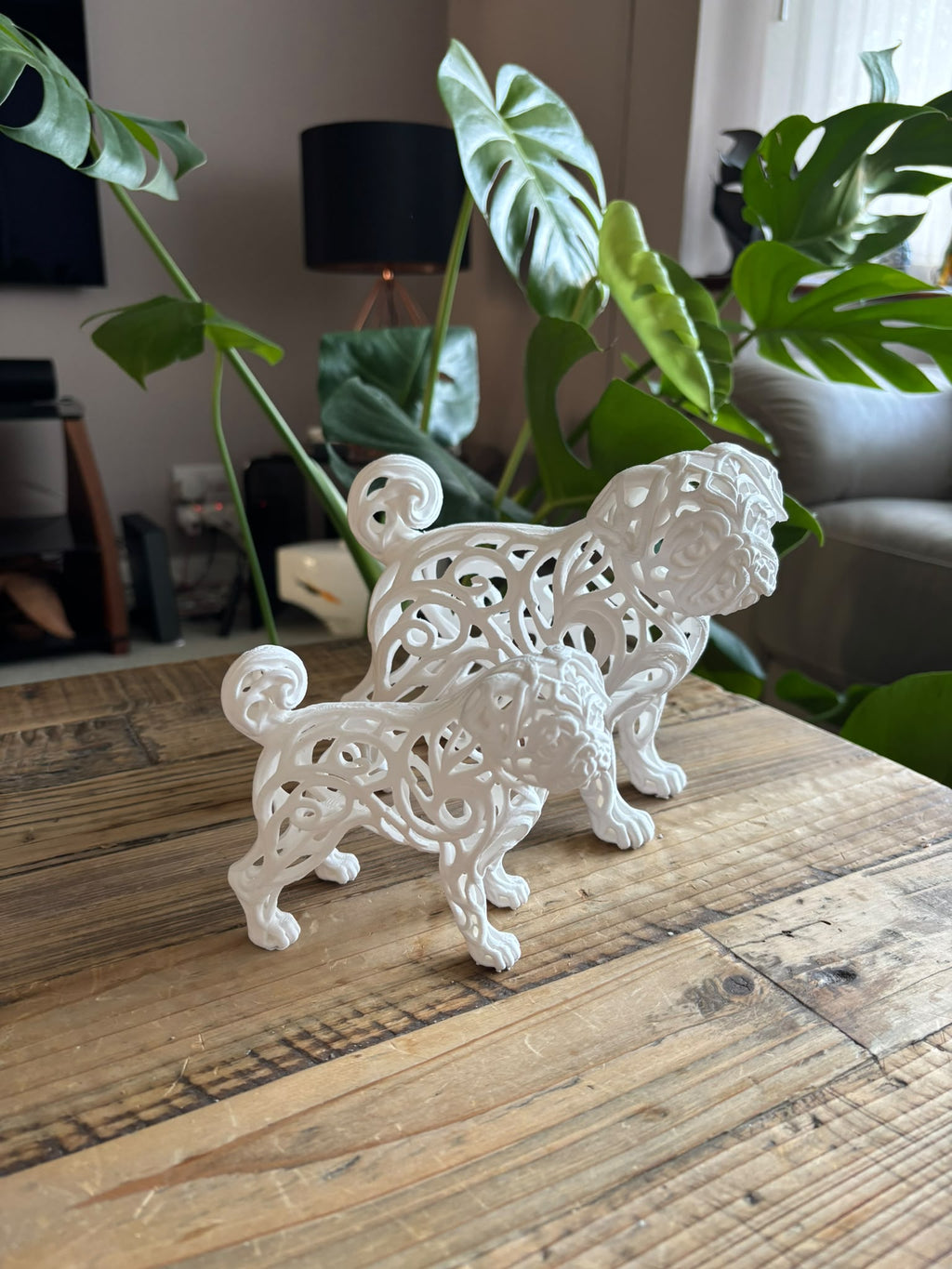 Pug – Voronoi Animal Sculpture