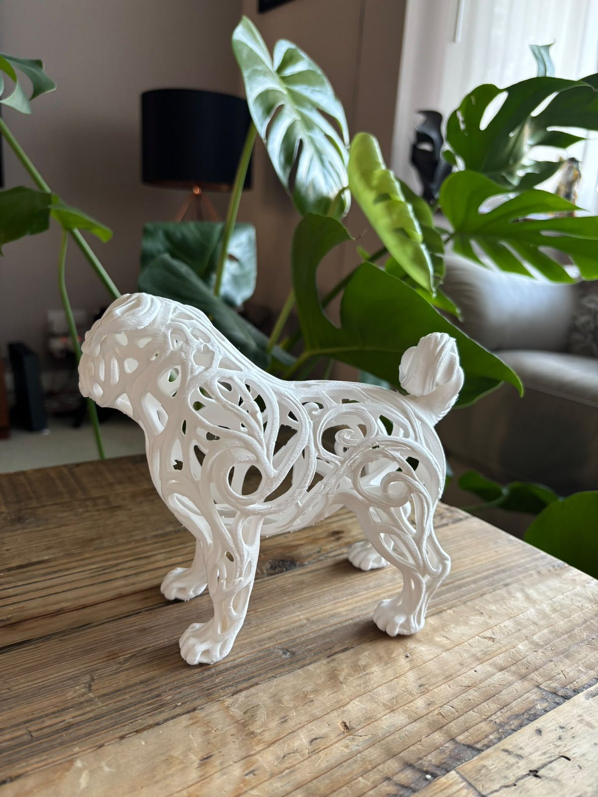 Pug – Voronoi Animal Sculpture