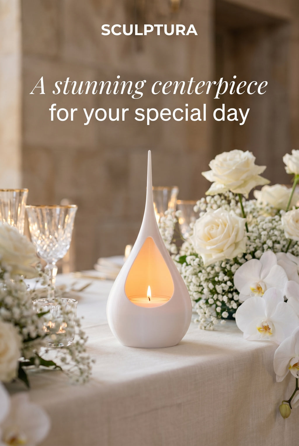 Tear Drop Tea light Holder